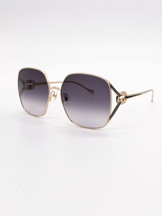 NEW GUCCI SUNGLASSES GG1323S 001 GOLD/GRAY OVERSIZED WOMEN GUCCI EYEWEAR main image 8